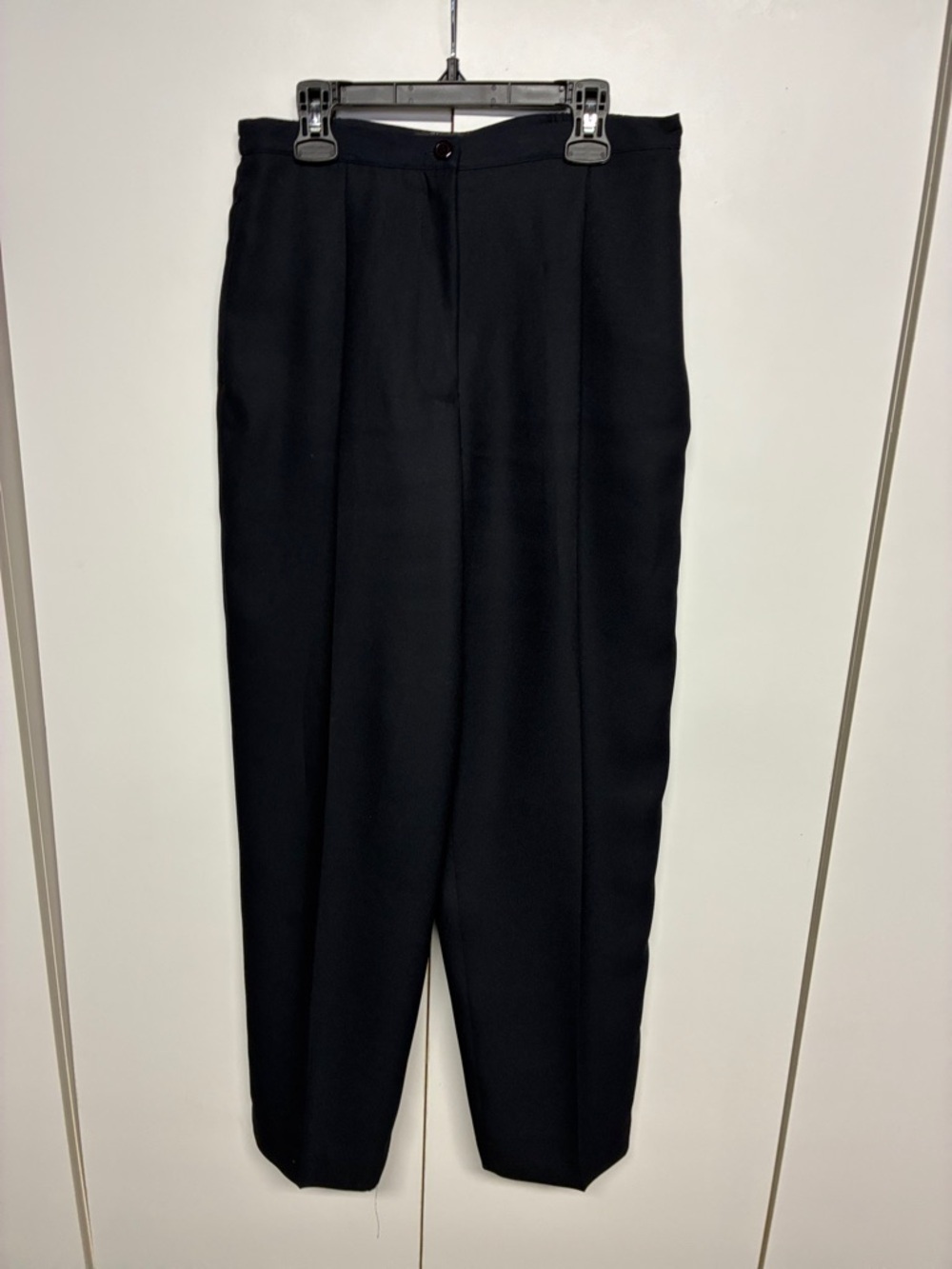 Classic Navy Lined High-Waist Trousers